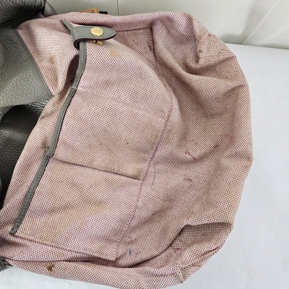 Dooney & Bourke Pebble Grain Logo Lock Sac in color gray - Picture 15 of 16